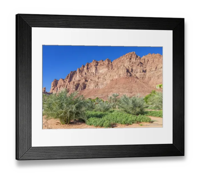 Framed Print : Saudi Arabia, Tabuk, Al-Disah. A desert farm Framed Print : Saudi Arabia, Tabuk, Al-Disah. A desert farm