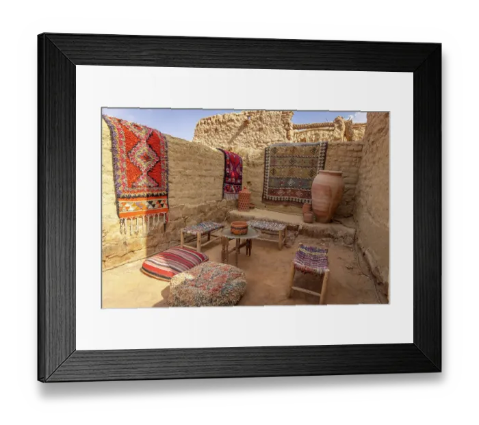Framed Print : Saudi Arabia, Medina. Courtyard in old town Al-Ula. (Editorial Use Only) Framed Print : Saudi Arabia, Medina. Courtyard in old town Al-Ula. (Editorial Use Only)