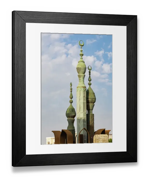Framed Print : Saudi Arabia, Mecca Province, Jeddah. Public art in the shape of a Minaret in Jeddah. (Editorial Use Only) Framed Print : Saudi Arabia, Mecca Province, Jeddah. Public art in the shape of a Minaret in Jeddah. (Editorial Use Only)
