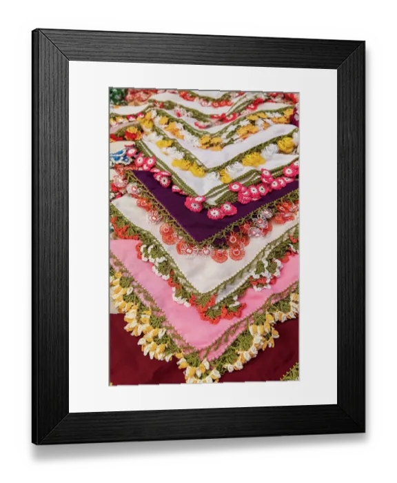 Framed Print : Decorative cloths. Turkey, Nazilli Framed Print : Decorative cloths. Turkey, Nazilli