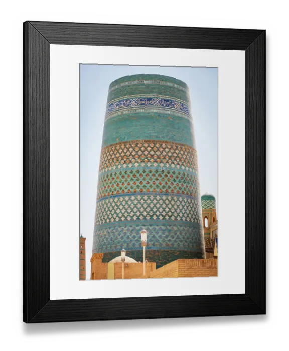 Framed Print : Khiva, Xorazm Region, Uzbekistan, Central Asia. The Kalta Minor Minaret Framed Print : Khiva, Xorazm Region, Uzbekistan, Central Asia. The Kalta Minor Minaret