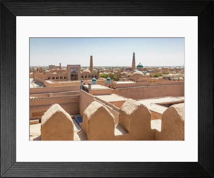 Framed Print : Khiva, Xorazm Region, Uzbekistan, Central Asia. The Islam Khodja Madrasa and Minaret Framed Print : Khiva, Xorazm Region, Uzbekistan, Central Asia. The Islam Khodja Madrasa and Minaret