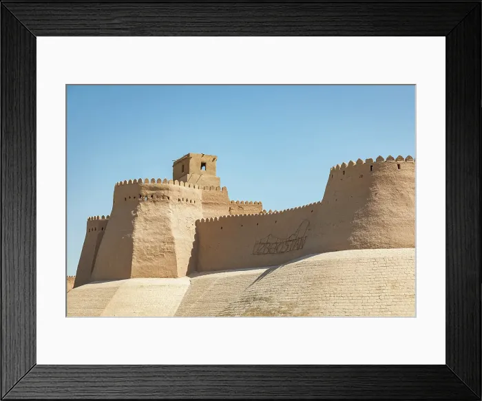 Framed Print : Khiva, Xorazm Region, Uzbekistan, Central Asia. The ancient city walls Framed Print : Khiva, Xorazm Region, Uzbekistan, Central Asia. The ancient city walls
