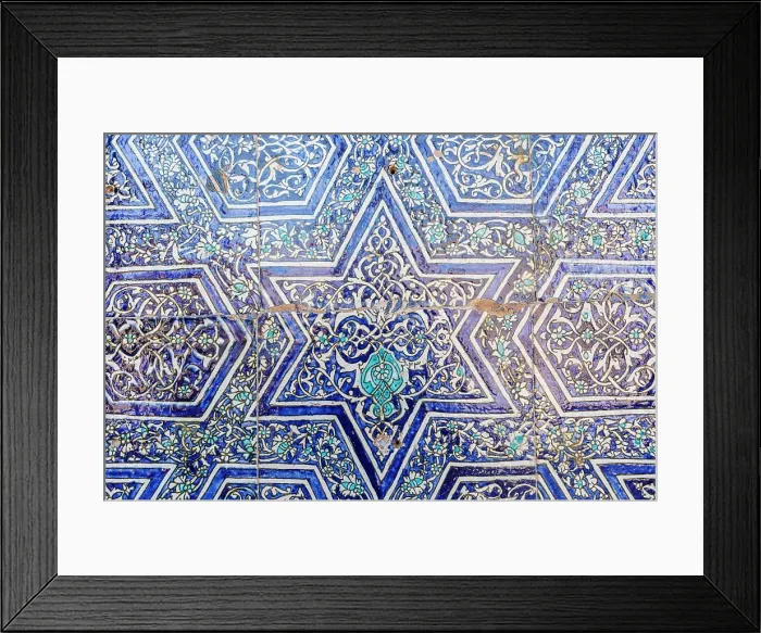 Framed Print : Khiva, Xorazm Region, Uzbekistan, Central Asia. Beautiful traditional decorative tile on the Khan Palace Framed Print : Khiva, Xorazm Region, Uzbekistan, Central Asia. Beautiful traditional decorative tile on the Khan Palace