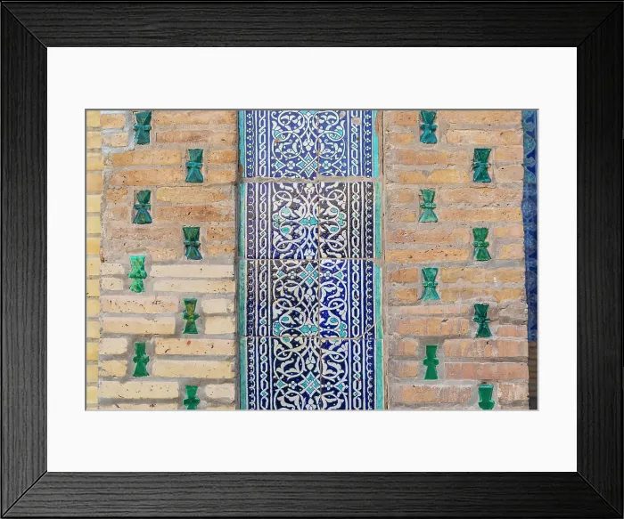 Framed Print : Khiva, Xorazm Region, Uzbekistan, Central Asia. Historic traditional decorative tile Framed Print : Khiva, Xorazm Region, Uzbekistan, Central Asia. Historic traditional decorative tile
