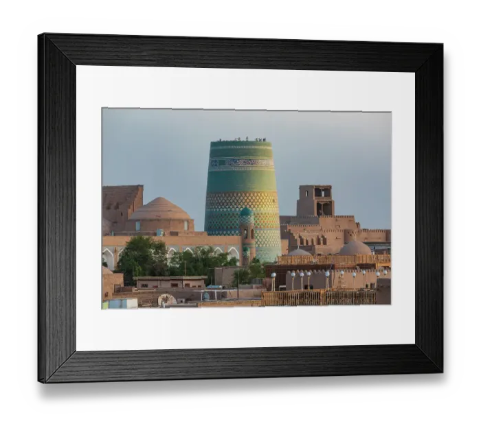 Framed Print : Khiva, Xorazm Region, Uzbekistan, Central Asia. The Kalta Minor Minaret Framed Print : Khiva, Xorazm Region, Uzbekistan, Central Asia. The Kalta Minor Minaret