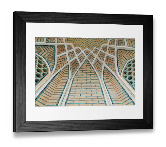 Framed Print : Bukhara, Uzbekistan, Central Asia. Decorative arched ceiling at the Kalan Mosque in Bukhara Framed Print : Bukhara, Uzbekistan, Central Asia. Decorative arched ceiling at the Kalan Mosque in Bukhara