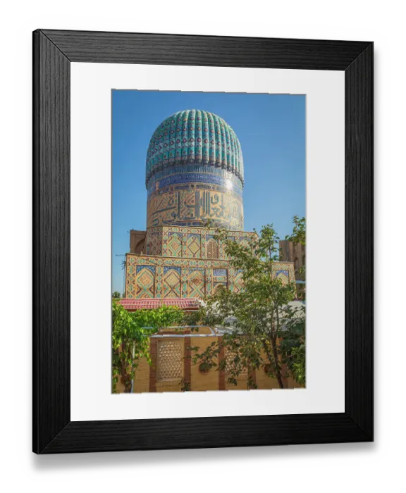 Framed Print : Samarkand, Samarqand, Uzbekistan, Central Asia. The ribbed dome of the Bibi Khanym Mosque in Samarkand Framed Print : Samarkand, Samarqand, Uzbekistan, Central Asia. The ribbed dome of the Bibi Khanym Mosque in Samarkand