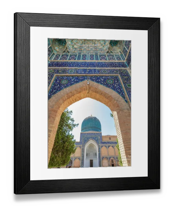 Framed Print : Samarkand, Uzbekistan, Central Asia. The beautifully decorated Gur-i Amir Mausoleum Framed Print : Samarkand, Uzbekistan, Central Asia. The beautifully decorated Gur-i Amir Mausoleum