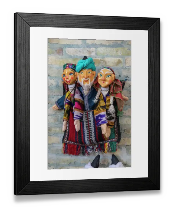 Framed Print : Bukhara, Uzbekistan, Central Asia. Traditional puppets at a theater in Bukhara. (Editorial Use Only) Framed Print : Bukhara, Uzbekistan, Central Asia. Traditional puppets at a theater in Bukhara. (Editorial Use Only)