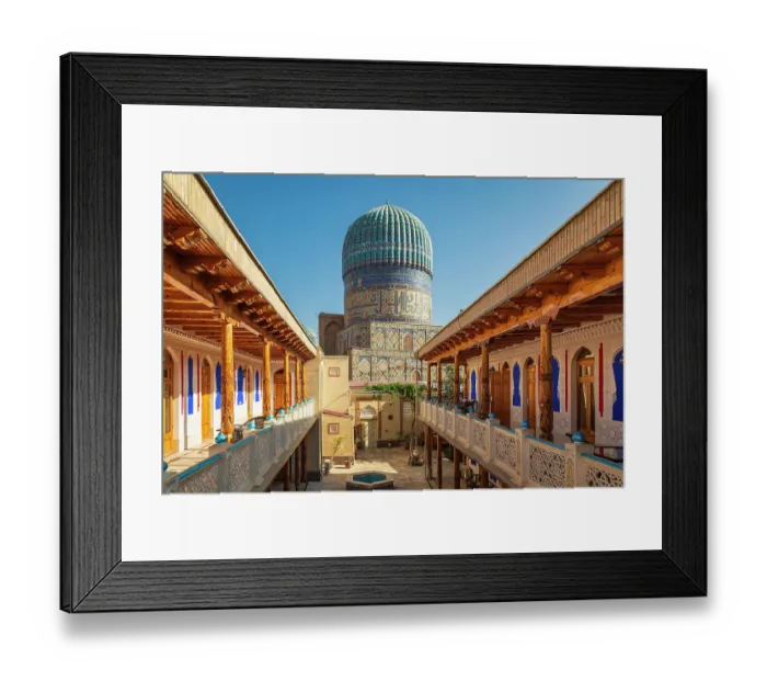 Framed Print : Samarkand, Uzbekistan, Central Asia. The ribbed dome of the Bibi Khanym Mosque. (Editorial Use Only) Framed Print : Samarkand, Uzbekistan, Central Asia. The ribbed dome of the Bibi Khanym Mosque. (Editorial Use Only)