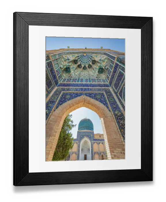 Framed Print : Samarkand, Uzbekistan, Central Asia. The beautifully decorated Gur-i Amir Mausoleum Framed Print : Samarkand, Uzbekistan, Central Asia. The beautifully decorated Gur-i Amir Mausoleum