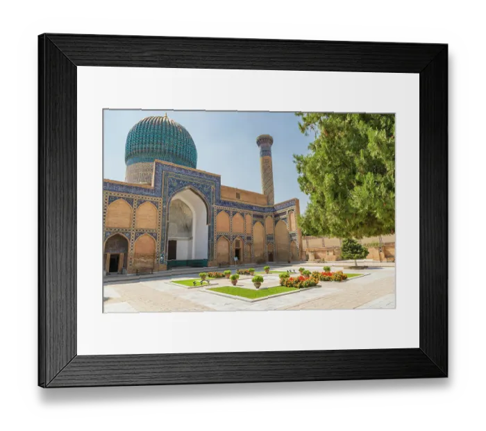 Framed Print : Samarkand, Uzbekistan, Central Asia. Courtyard at the Gur-i Amir Mausoleum Framed Print : Samarkand, Uzbekistan, Central Asia. Courtyard at the Gur-i Amir Mausoleum