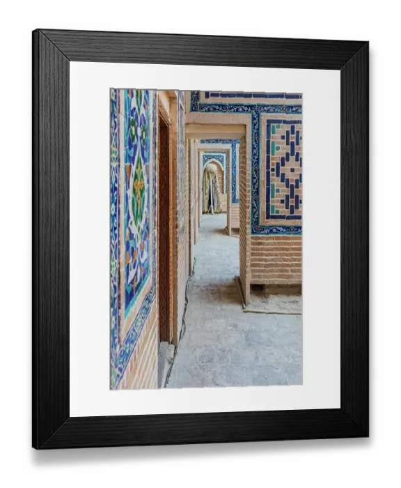 Framed Print : Samarkand, Uzbekistan, Central Asia. Decorative tile on a building in the Registan. (Editorial Use Only) Framed Print : Samarkand, Uzbekistan, Central Asia. Decorative tile on a building in the Registan. (Editorial Use Only)