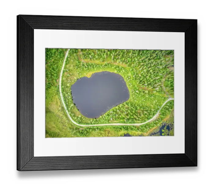 Framed Print : Finland, North Ostrobothnia, Rukatunturi area. Marshlands, The yellow rim is due to blooming plants Framed Print : Finland, North Ostrobothnia, Rukatunturi area. Marshlands, The yellow rim is due to blooming plants