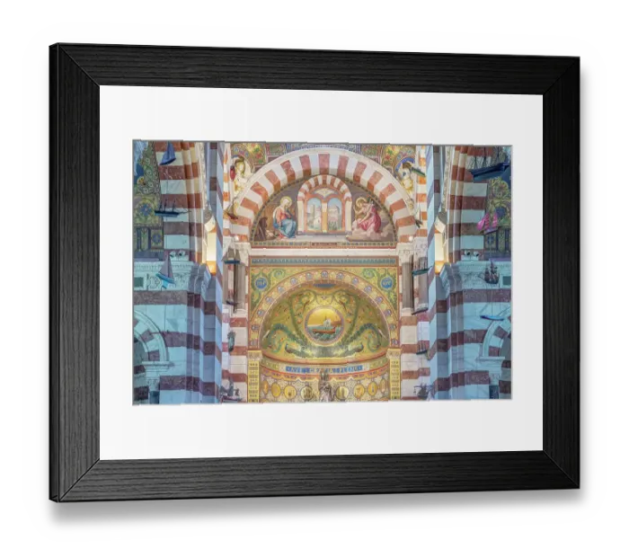 Framed Print : France, Provence. Marseille. Notre Dame de la Garde Interior. (Editorial Use Only) Framed Print : France, Provence. Marseille. Notre Dame de la Garde Interior. (Editorial Use Only)
