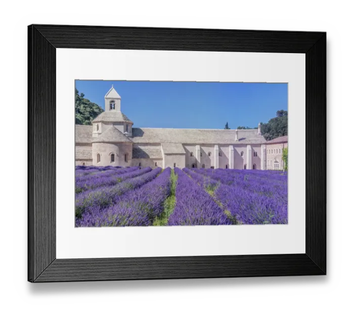 Framed Print : France, Provence, Gordes. Abbey of Our Lady of Senanque (Abbey Notre-Dame de Senanque) built in the 12th century Framed Print : France, Provence, Gordes. Abbey of Our Lady of Senanque (Abbey Notre-Dame de Senanque) built in the 12th century