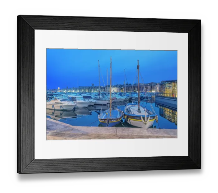 Framed Print : France, Provence. Marseille. Old Port at dawn Framed Print : France, Provence. Marseille. Old Port at dawn