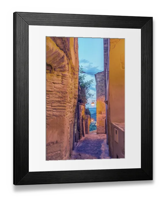 Framed Print : France, Provence, Gordes. Alleyway
