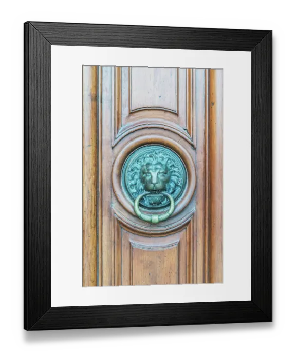 Framed Print : France, Provence, Arles. Lion door knocker at City Hall Framed Print : France, Provence, Arles. Lion door knocker at City Hall