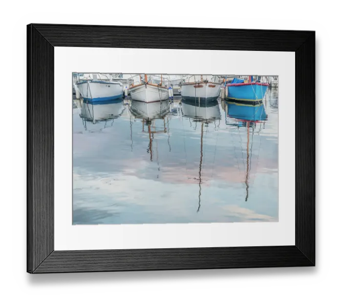 Framed Print : France, Provence. Saint Tropez Port, boat reflections Framed Print : France, Provence. Saint Tropez Port, boat reflections