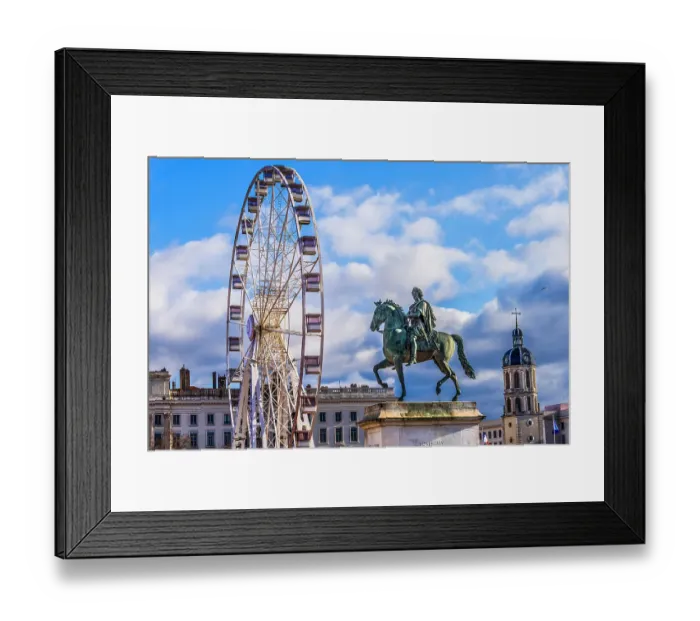 Framed Print : Place Bellecour, Lyon, France. Statue created 1826 by Sculptor Francois Frederic Lemot Framed Print : Place Bellecour, Lyon, France. Statue created 1826 by Sculptor Francois Frederic Lemot