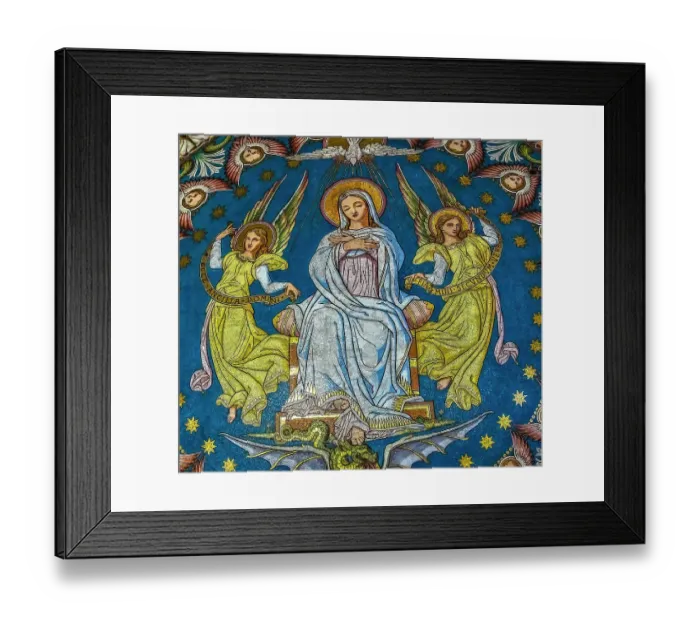 Framed Print : Colorful Virgin Mary Mosaic, Basilica of Notre Dame de Fourviere, Lyon, France. Built from 1872 to 1896. (Editorial Use Only) Framed Print : Colorful Virgin Mary Mosaic, Basilica of Notre Dame de Fourviere, Lyon, France. Built from 1872 to 1896. (Editorial Use Only)