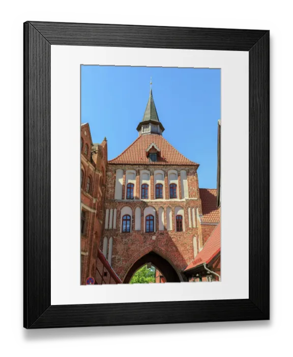 Framed Print : Germany, Mecklenburg-Vorpommern, Stralsund. The Kuetertor (Kutertor) gateway arch