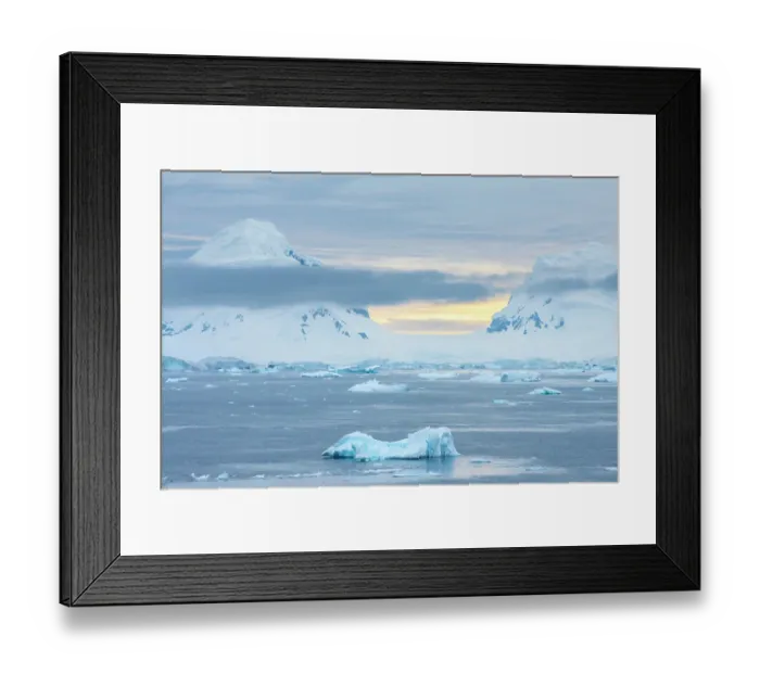 Framed Print : Antarctica. Icebergs and mountains at sunset. ©Cathy & Gordon Illg / Jaynes Gallery / DanitaDelimont.com Framed Print : Antarctica. Icebergs and mountains at sunset. ©Cathy & Gordon Illg / Jaynes Gallery / DanitaDelimont.com