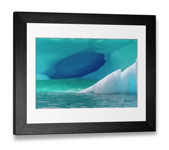Framed Print : Antarctica, Cuverville Island. Iceberg cave. ©Cathy & Gordon Illg  /  Jaynes Gallery  /  DanitaDelimont.com