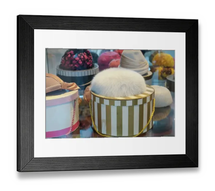 Framed Print : Malaga, Spain. Collection of vintage hats. (Editorial Use Only) Framed Print : Malaga, Spain. Collection of vintage hats. (Editorial Use Only)