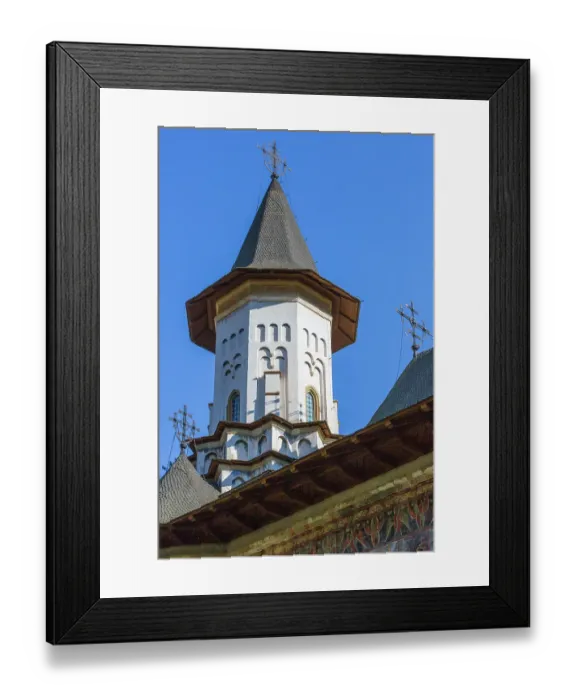 Framed Print : Romania, Transylvania, Bucovina, Suceava County. 16th century painted Eastern Orthodox. Sucevita Monastery