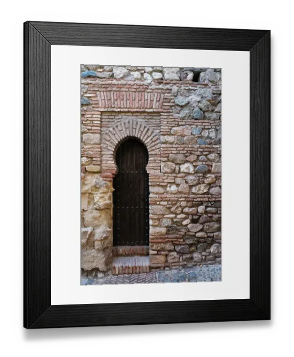 Framed Print : Malaga, Spain. Ancient Alcazaba in Malaga which was built by the Moors
