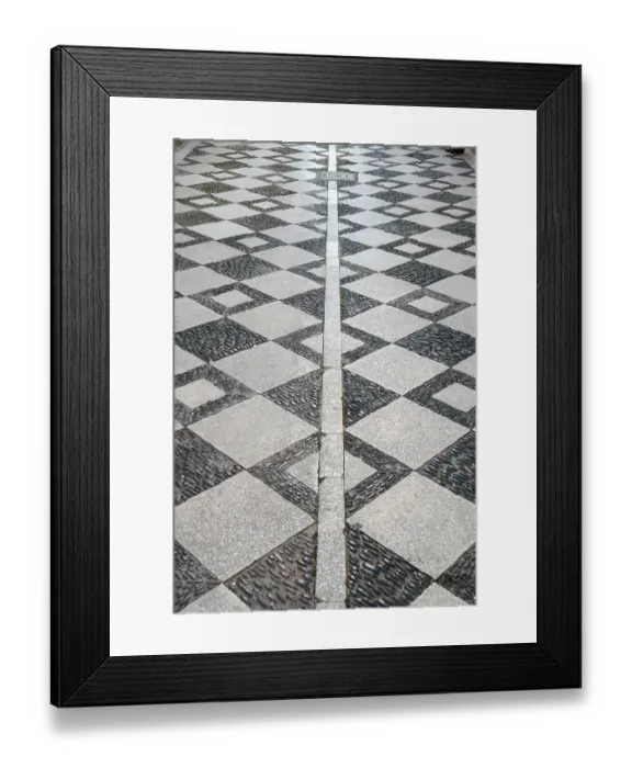 Framed Print : Rhonda, Spain. Patterned sidewalk