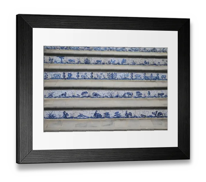 Framed Print : Rhonda, Spain. Spanish steps with tiles Framed Print : Rhonda, Spain. Spanish steps with tiles
