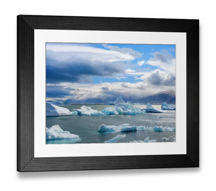 Framed Print : Storm in the Uummannaq Fjord, northwest of Greenland beyond the arctic circle. Greenland, Danish Territory