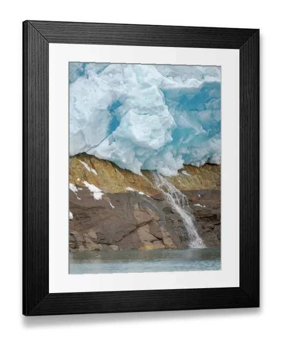Framed Print : Glacier northeast of Isertoq (Bussemand glacier) near Tasiilaq close to Sermilik (Sermiligaaq) Icefjord in the Ammassalik area in northeast of Greenland, Danish Territory