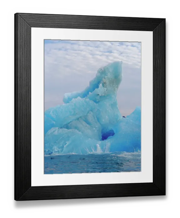 Framed Print : Icebergs northeast of Isertoq near Tasiilaq close to Sermilik (Sermiligaaq) Icefjord in the Ammassalik area in northeast of Greenland, Danish Territory