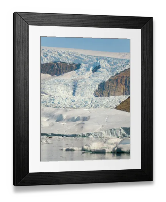 Framed Print : Glacier Sermeq Silarleq in Itilliarsuup Kangerlua Fjord part of Uummannaq Fjord, northwest of Greenland, Danish Territory