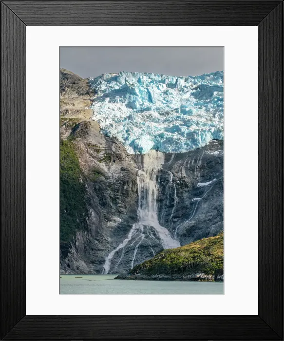 Framed Print : Chile, Beagle Channel, Alberto de Agostini National Park. Landscape with glacier and waterfall. ©Cathy & Gordon Illg / Jaynes Gallery / DanitaDelimont.com Framed Print : Chile, Beagle Channel, Alberto de Agostini National Park. Landscape with glacier and waterfall. ©Cathy & Gordon Illg / Jaynes Gallery / DanitaDelimont.com