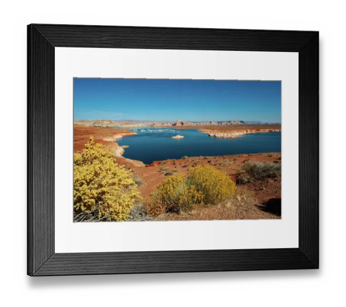 Framed Print : USA, Arizona, Page. Glen Canyon Recreation Area, Lake Powell from Wahweap Overlook