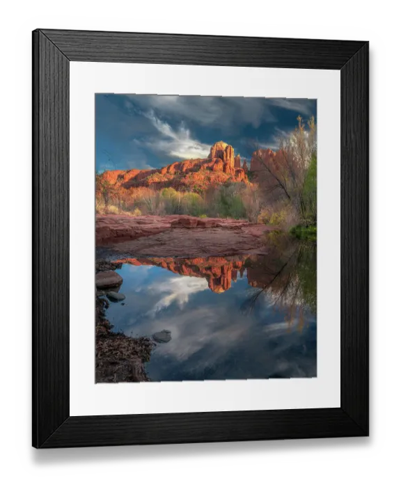 Framed Print : USA, Arizona. Mountain reflects in pond. ©Jay O'Brien / Jaynes Gallery / DanitaDelimont.com Framed Print : USA, Arizona. Mountain reflects in pond. ©Jay O'Brien / Jaynes Gallery / DanitaDelimont.com