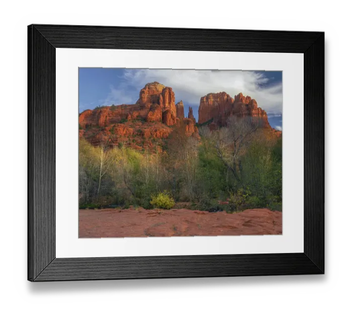 Framed Print : USA, Arizona. Sunrise on mountain and valley landscape. ©Jay O'Brien  /  Jaynes Gallery  /  DanitaDelimont.com