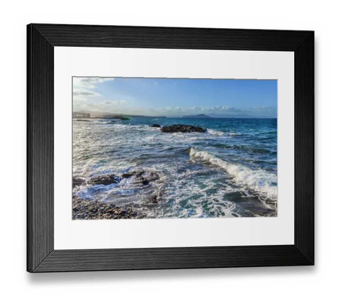 Framed Print : Greece, Crete, Chania. Mediterranean Sea coast near the harbor Framed Print : Greece, Crete, Chania. Mediterranean Sea coast near the harbor