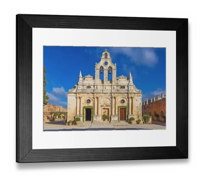 Framed Print : Europe, Greece, Crete, Rethymno. Venetian Baroque, 16th C. Eastern Orthodox Monastery. The Holy Monastery of Arkadi Framed Print : Europe, Greece, Crete, Rethymno. Venetian Baroque, 16th C. Eastern Orthodox Monastery. The Holy Monastery of Arkadi