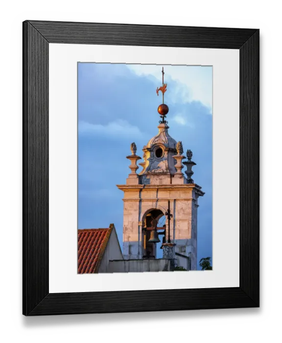Framed Print : Bell Tower of Igreja das Chagas Catholic Church in Lisbon, Portugal