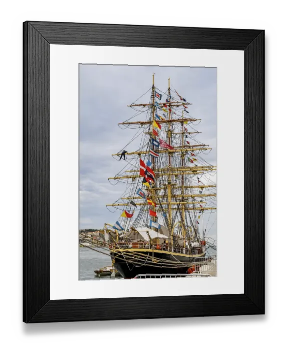 Framed Print : The Tall Ship Races in port in Lisbon, Portugal