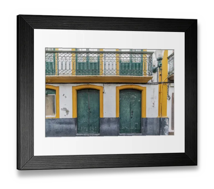Framed Print : Angra do Heroismo, Portugal. Old traditional buildings Framed Print : Angra do Heroismo, Portugal. Old traditional buildings