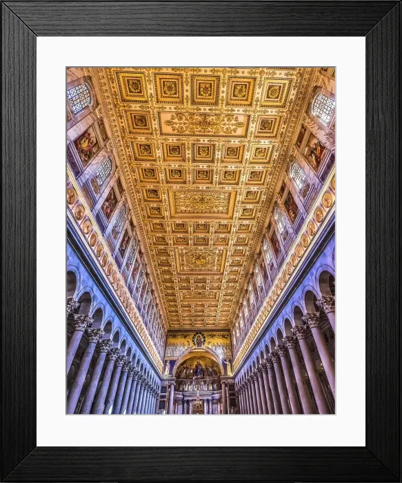 Framed Print : Long columns, Papal Basilica of Saint Paul, Rome, Italy. One of 4 Papal basilicas, established over Saint Paul's burial place in 324 by Emperor Constantine. (Editorial Use Only) Framed Print : Long columns, Papal Basilica of Saint Paul, Rome, Italy. One of 4 Papal basilicas, established over Saint Paul's burial place in 324 by Emperor Constantine. (Editorial Use Only)