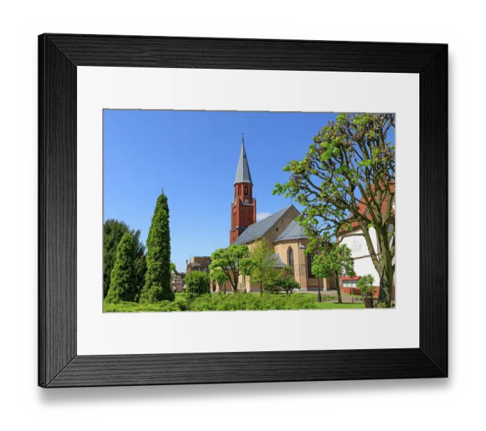 Framed Print : Poland, Zlocieniec (Falkenburg in German). Church of the Assumption of the Blessed Mary Framed Print : Poland, Zlocieniec (Falkenburg in German). Church of the Assumption of the Blessed Mary